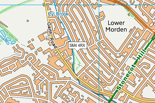 SM4 4RX map - OS VectorMap District (Ordnance Survey)