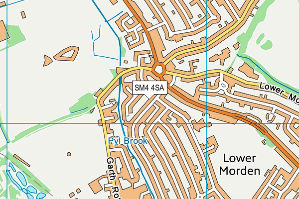 SM4 4SA map - OS VectorMap District (Ordnance Survey)