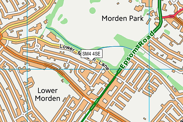 SM4 4SE map - OS VectorMap District (Ordnance Survey)