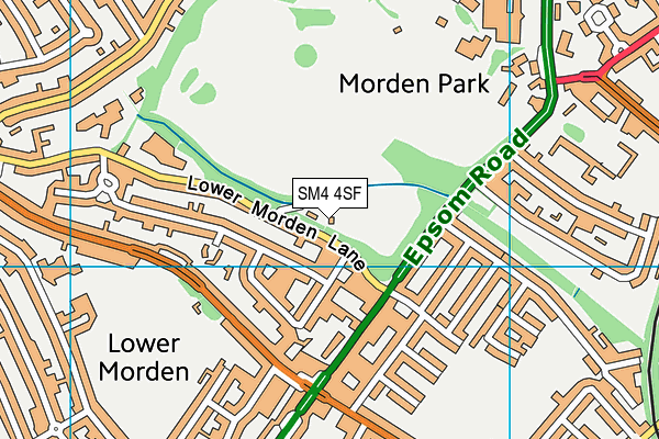 Morden Cricket Club map (SM4 4SF) - OS VectorMap District (Ordnance Survey)