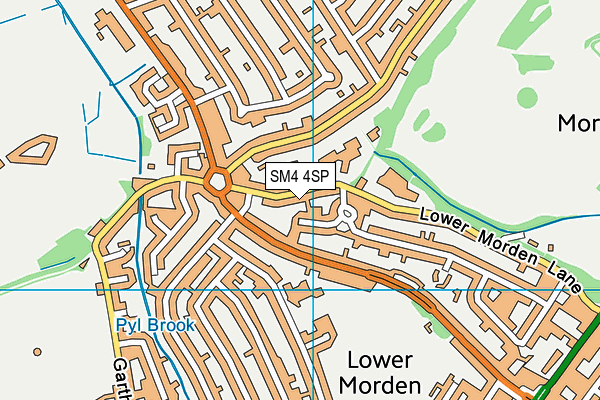 SM4 4SP map - OS VectorMap District (Ordnance Survey)