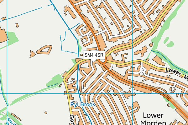 SM4 4SR map - OS VectorMap District (Ordnance Survey)