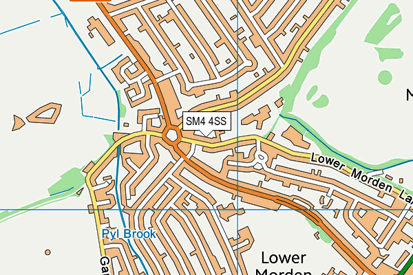 SM4 4SS map - OS VectorMap District (Ordnance Survey)