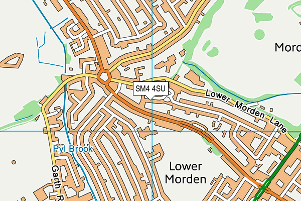 SM4 4SU map - OS VectorMap District (Ordnance Survey)