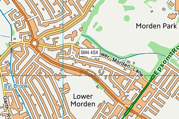SM4 4SX map - OS VectorMap District (Ordnance Survey)