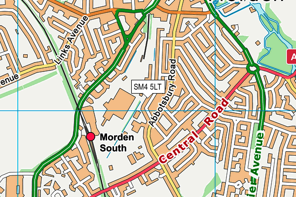 St Ann's School (Closed) map (SM4 5LT) - OS VectorMap District (Ordnance Survey)