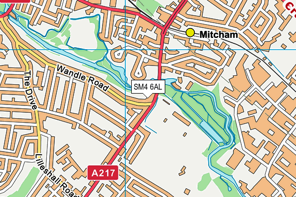 SM4 6AL map - OS VectorMap District (Ordnance Survey)