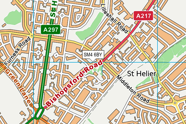 SM4 6BY map - OS VectorMap District (Ordnance Survey)