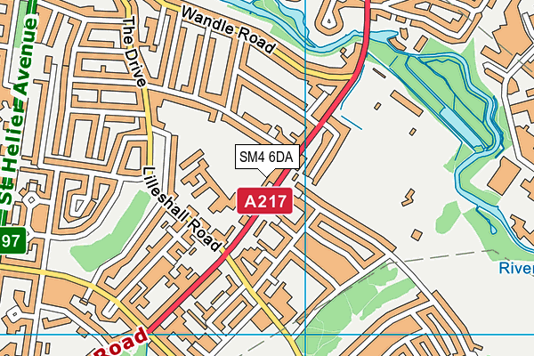 SM4 6DA map - OS VectorMap District (Ordnance Survey)