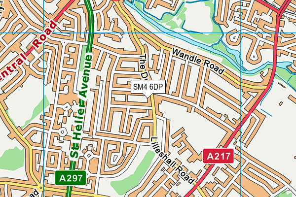 SM4 6DP map - OS VectorMap District (Ordnance Survey)