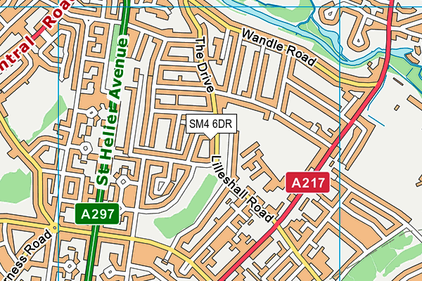 SM4 6DR map - OS VectorMap District (Ordnance Survey)