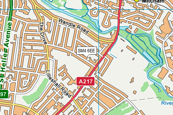 SM4 6EE map - OS VectorMap District (Ordnance Survey)