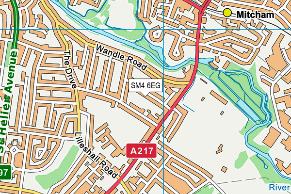 SM4 6EG map - OS VectorMap District (Ordnance Survey)