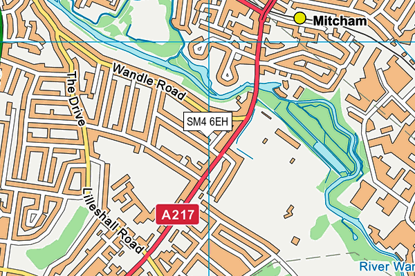 SM4 6EH map - OS VectorMap District (Ordnance Survey)