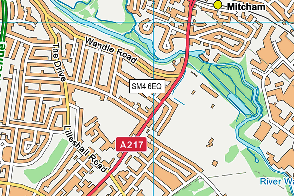 SM4 6EQ map - OS VectorMap District (Ordnance Survey)