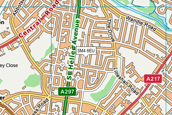 SM4 6EU map - OS VectorMap District (Ordnance Survey)