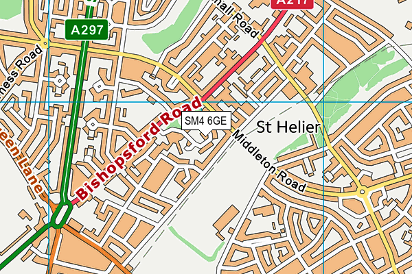 SM4 6GE map - OS VectorMap District (Ordnance Survey)