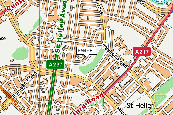 SM4 6HL map - OS VectorMap District (Ordnance Survey)