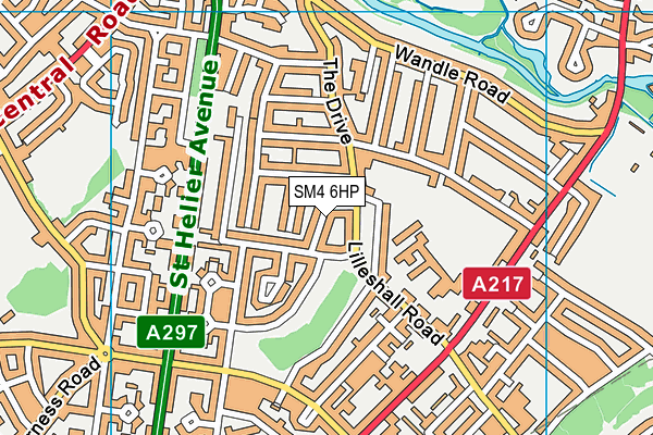 SM4 6HP map - OS VectorMap District (Ordnance Survey)