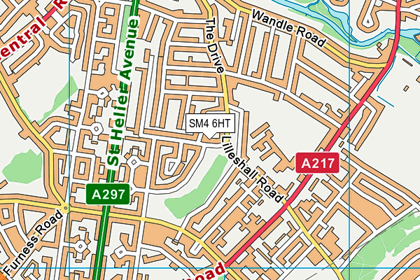 SM4 6HT map - OS VectorMap District (Ordnance Survey)