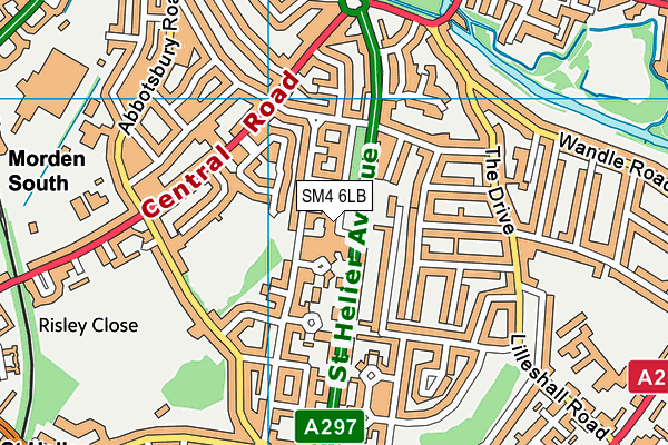 SM4 6LB map - OS VectorMap District (Ordnance Survey)