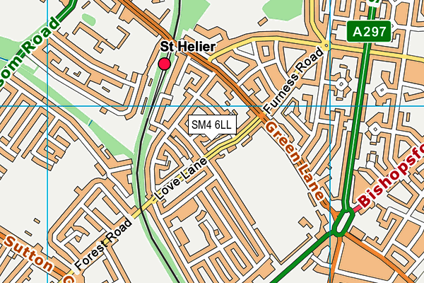 SM4 6LL map - OS VectorMap District (Ordnance Survey)