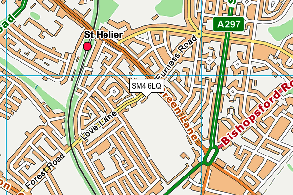 SM4 6LQ map - OS VectorMap District (Ordnance Survey)