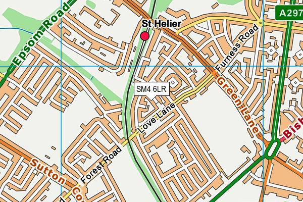 SM4 6LR map - OS VectorMap District (Ordnance Survey)