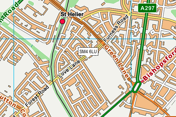 SM4 6LU map - OS VectorMap District (Ordnance Survey)