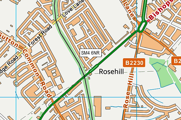 SM4 6NR map - OS VectorMap District (Ordnance Survey)