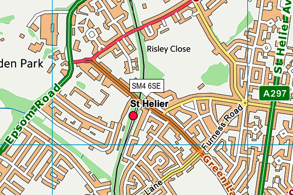 SM4 6SE map - OS VectorMap District (Ordnance Survey)