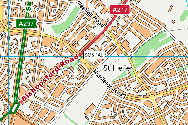 SM5 1AL map - OS VectorMap District (Ordnance Survey)