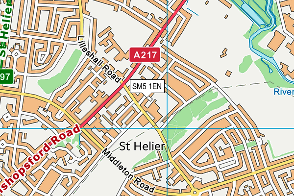 SM5 1EN map - OS VectorMap District (Ordnance Survey)