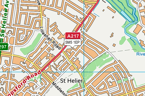 SM5 1EP map - OS VectorMap District (Ordnance Survey)