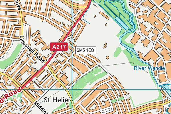 SM5 1EQ map - OS VectorMap District (Ordnance Survey)