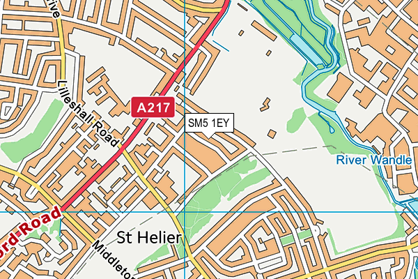 SM5 1EY map - OS VectorMap District (Ordnance Survey)