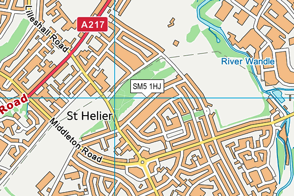 SM5 1HJ map - OS VectorMap District (Ordnance Survey)