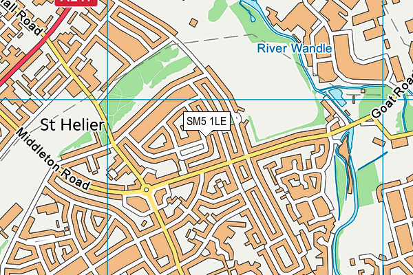 SM5 1LE map - OS VectorMap District (Ordnance Survey)