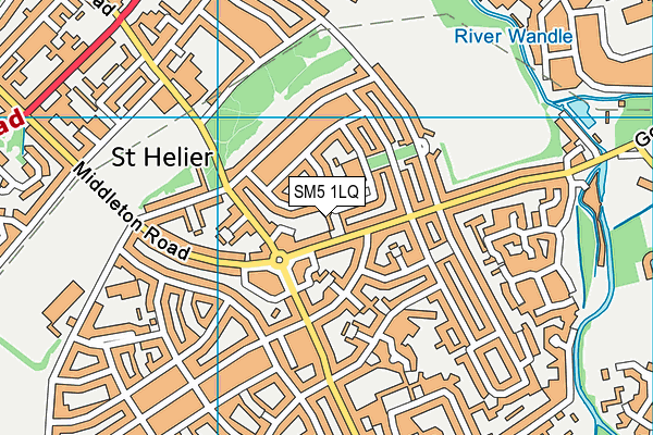 SM5 1LQ map - OS VectorMap District (Ordnance Survey)