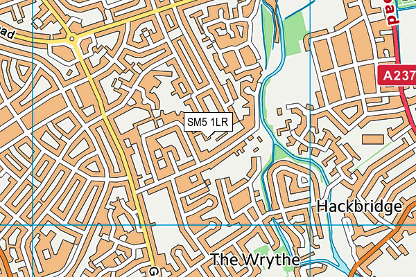 SM5 1LR map - OS VectorMap District (Ordnance Survey)