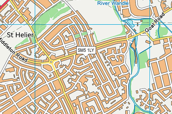 SM5 1LY map - OS VectorMap District (Ordnance Survey)