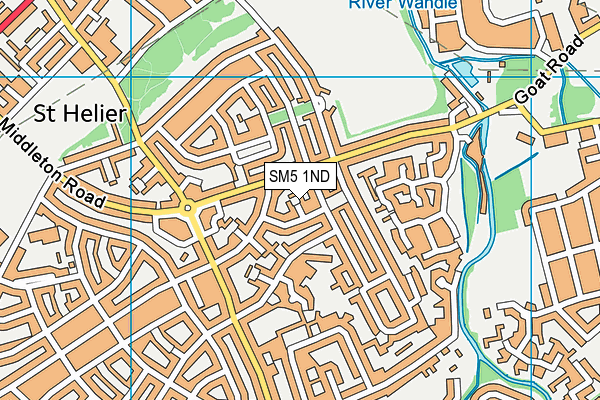SM5 1ND map - OS VectorMap District (Ordnance Survey)