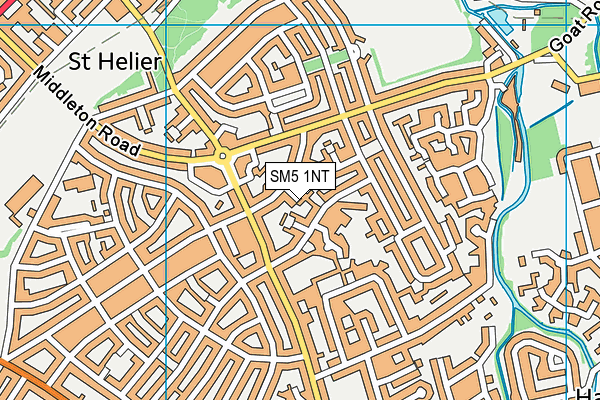 SM5 1NT map - OS VectorMap District (Ordnance Survey)