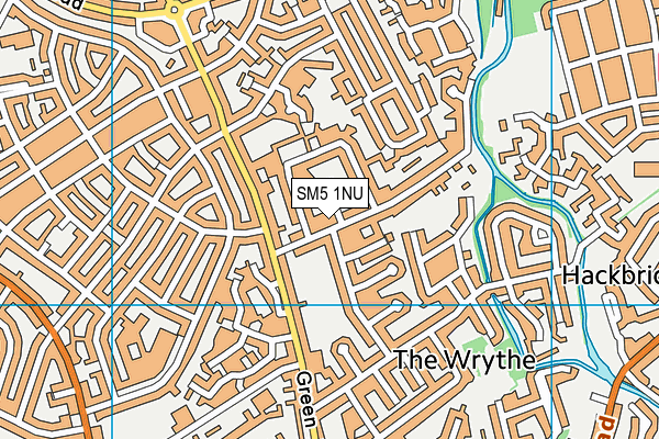 SM5 1NU map - OS VectorMap District (Ordnance Survey)