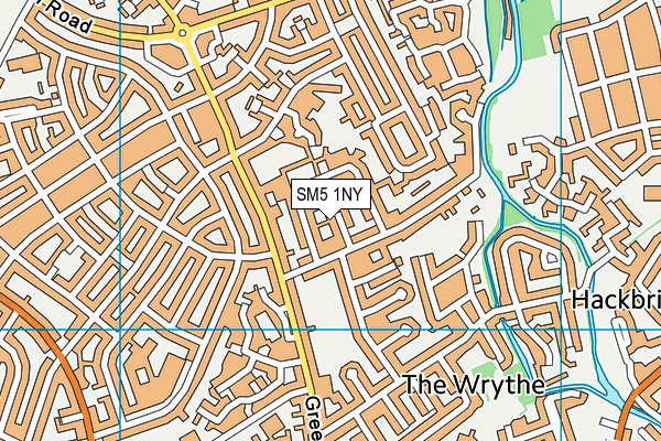 SM5 1NY map - OS VectorMap District (Ordnance Survey)