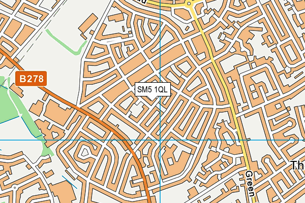 SM5 1QL map - OS VectorMap District (Ordnance Survey)