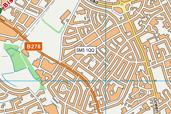 SM5 1QQ map - OS VectorMap District (Ordnance Survey)