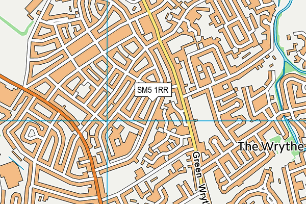 SM5 1RR map - OS VectorMap District (Ordnance Survey)