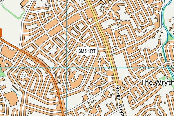 SM5 1RT map - OS VectorMap District (Ordnance Survey)