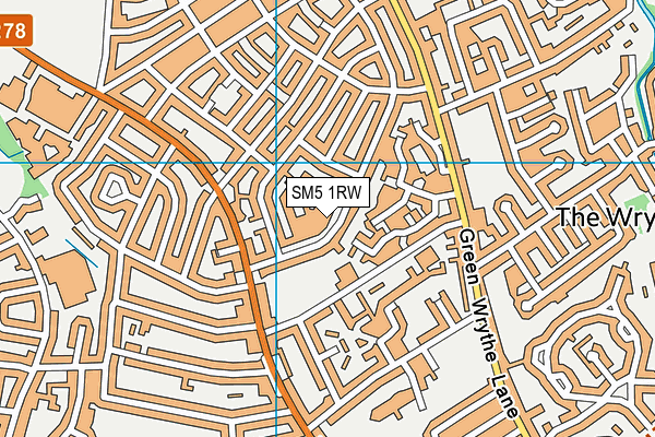 Carshalton Boys Sports College map (SM5 1RW) - OS VectorMap District (Ordnance Survey)